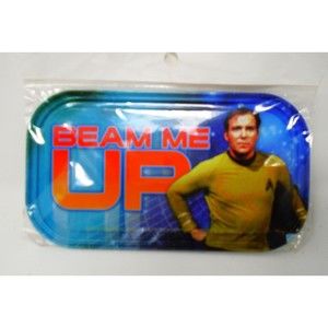 Beam Me Up!!! Star Trek "Captain Kirk" Mini Tin Sign Magnetic Brand New & Sealed